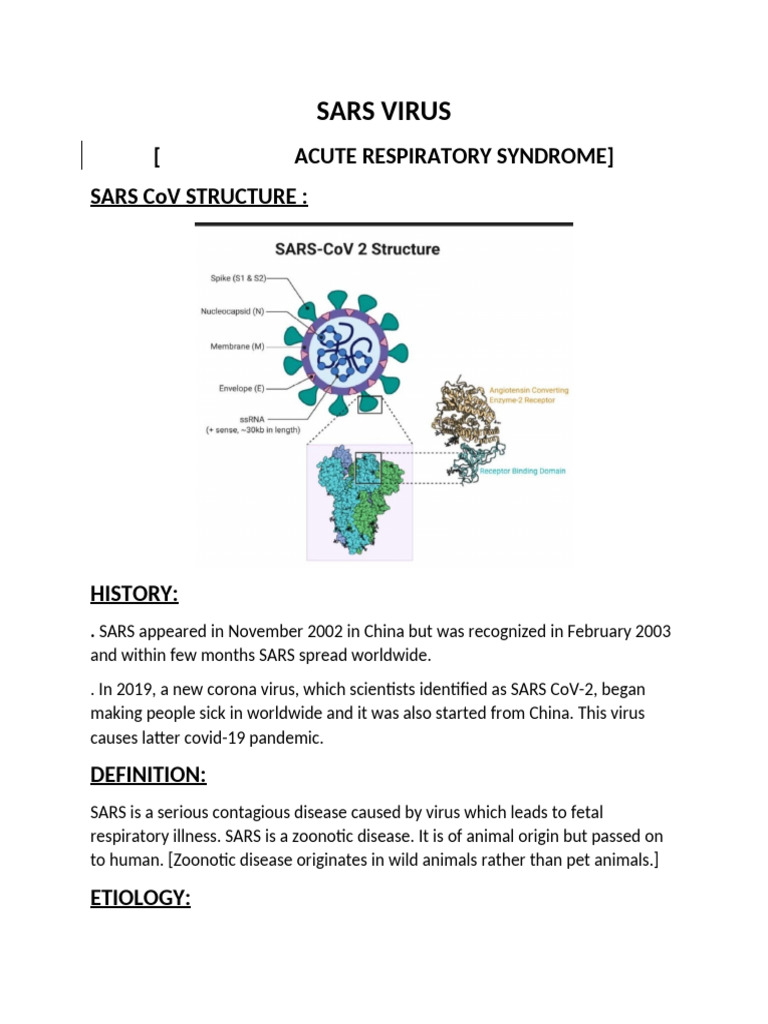 Sars Virus | PDF