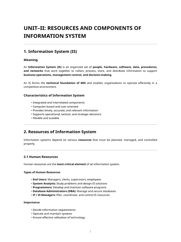 Mis Unit-II Complete Notes (RGPV - Ad 504 (A) ) | PDF | Cloud Computing ...