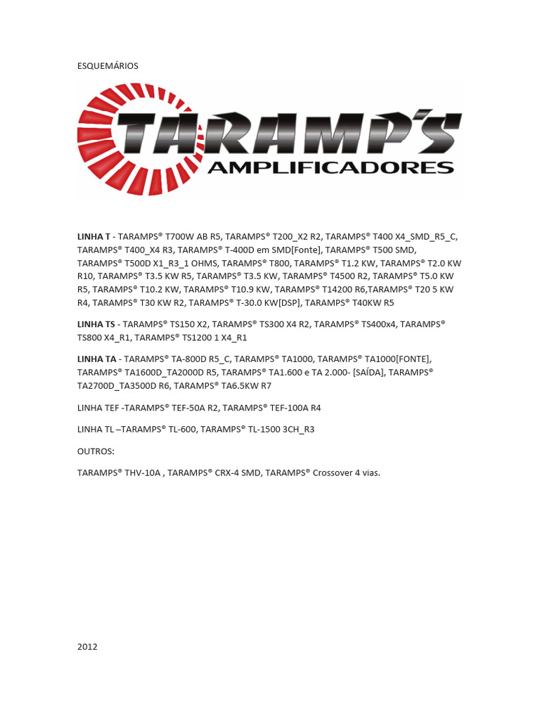 Todos Esquemas Taramp, S | PDF