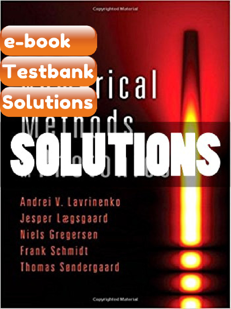 Testbank Numerical Methods in Photonics 1 Ed Lavrinenko Fast Download ...