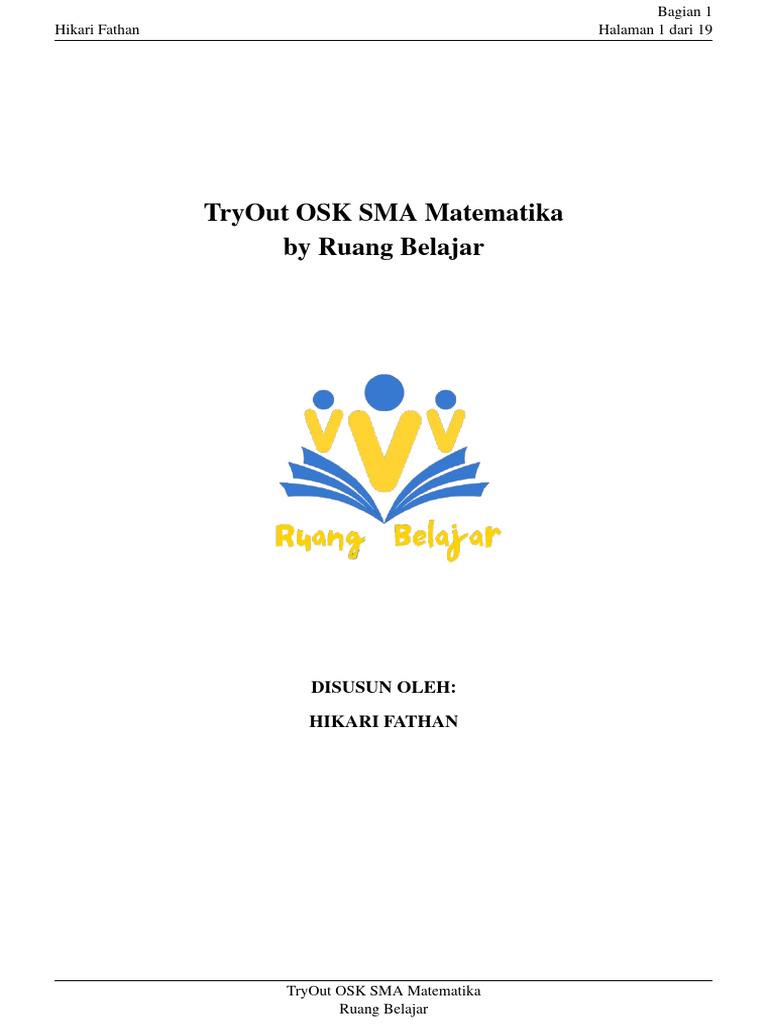 Soal TO OSK SMA | PDF