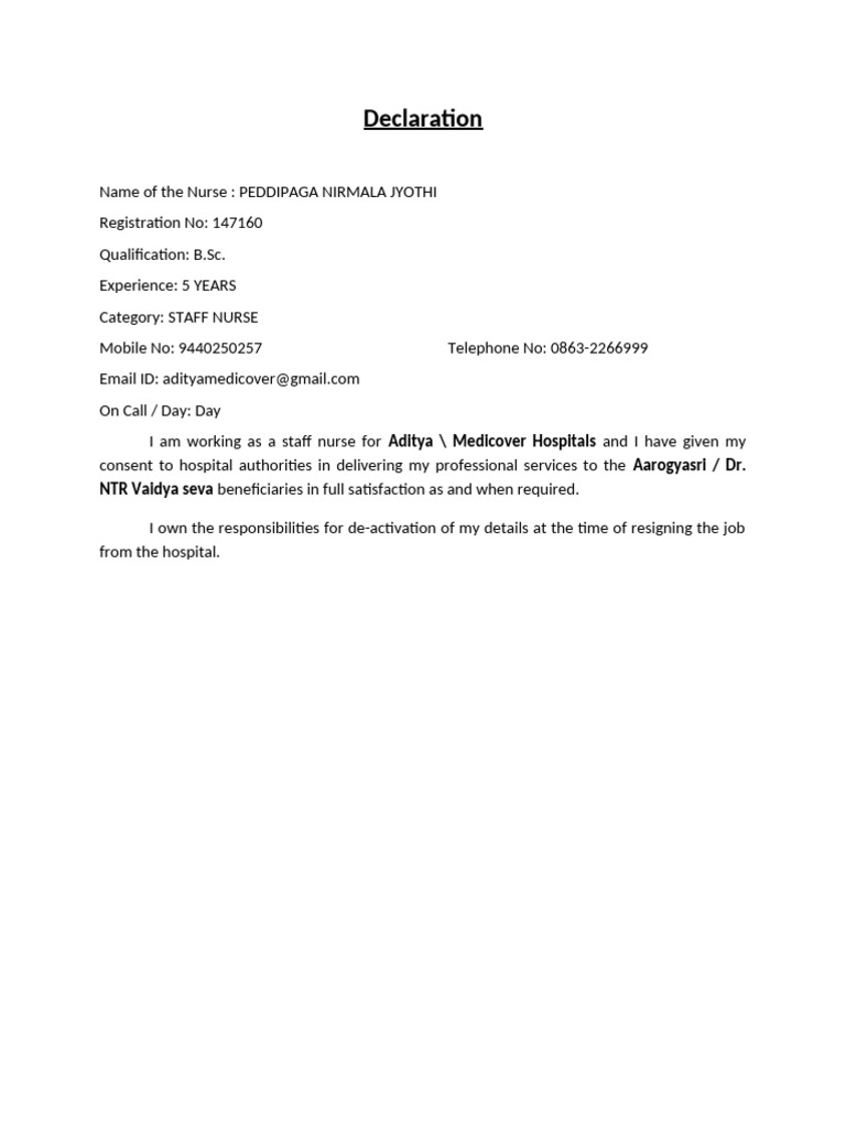 Declaration 1 | PDF