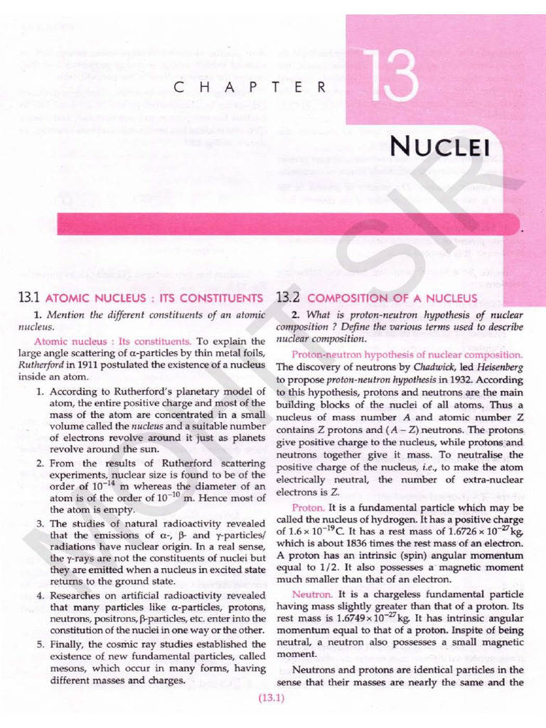 CH13 Nuclei | PDF