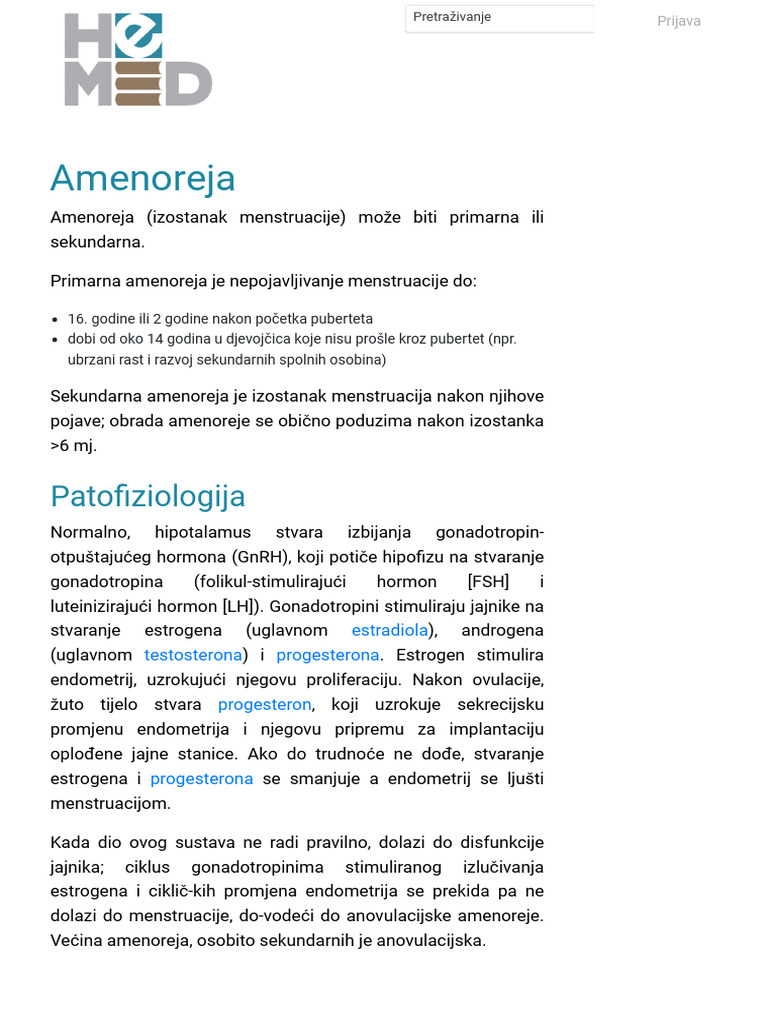 HeMED - Amenoreja | PDF