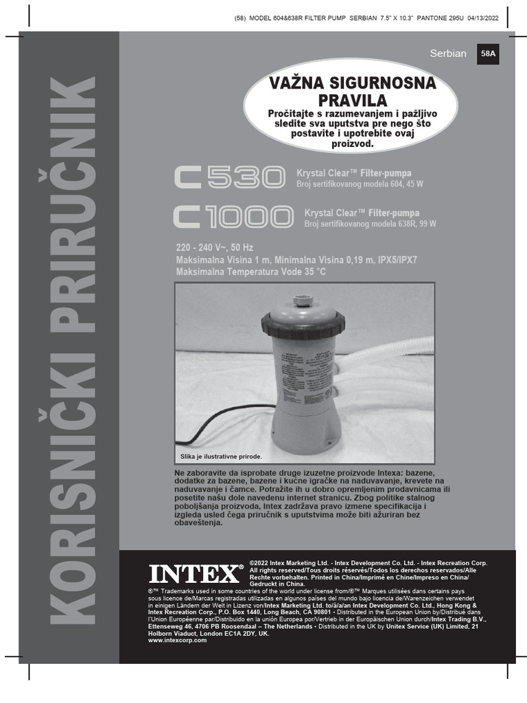 C530 Pumpa Za Bazen | PDF