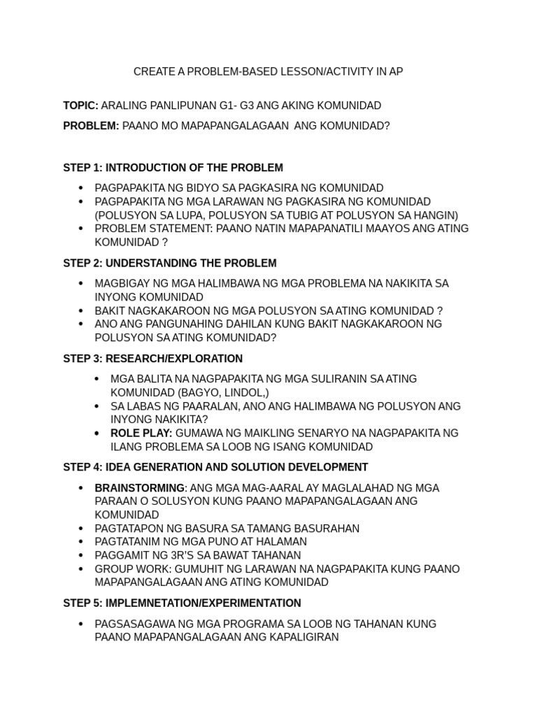 Create A Problem Based | PDF