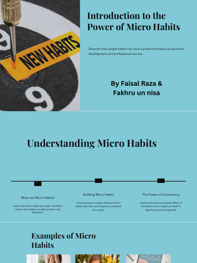 Introduction To The Power of Micro Habits | PDF | Habits | Cognition