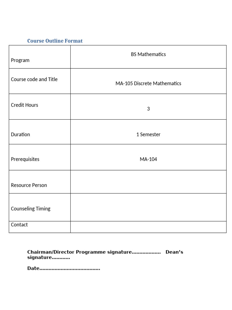 MA-105 Discrete Mathematics | PDF | Discrete Mathematics | Mathematics