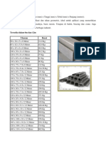 Tabel Berat Profil Baja