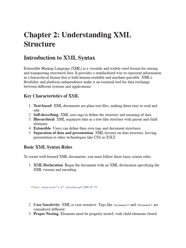 Chapter 2 - Understanding XML Structure | PDF | Xml | Xml Schema