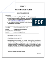 Event Design Form: UURJA 11