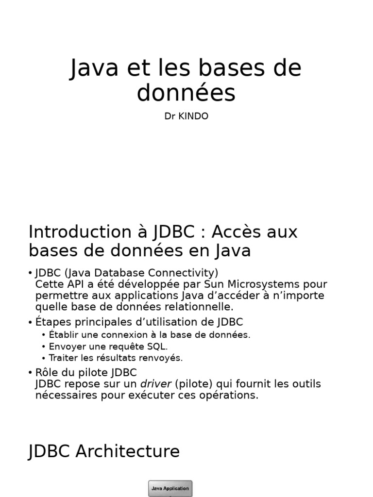 Java Et Les Bases de Données | PDF | Bases de données | MySQL