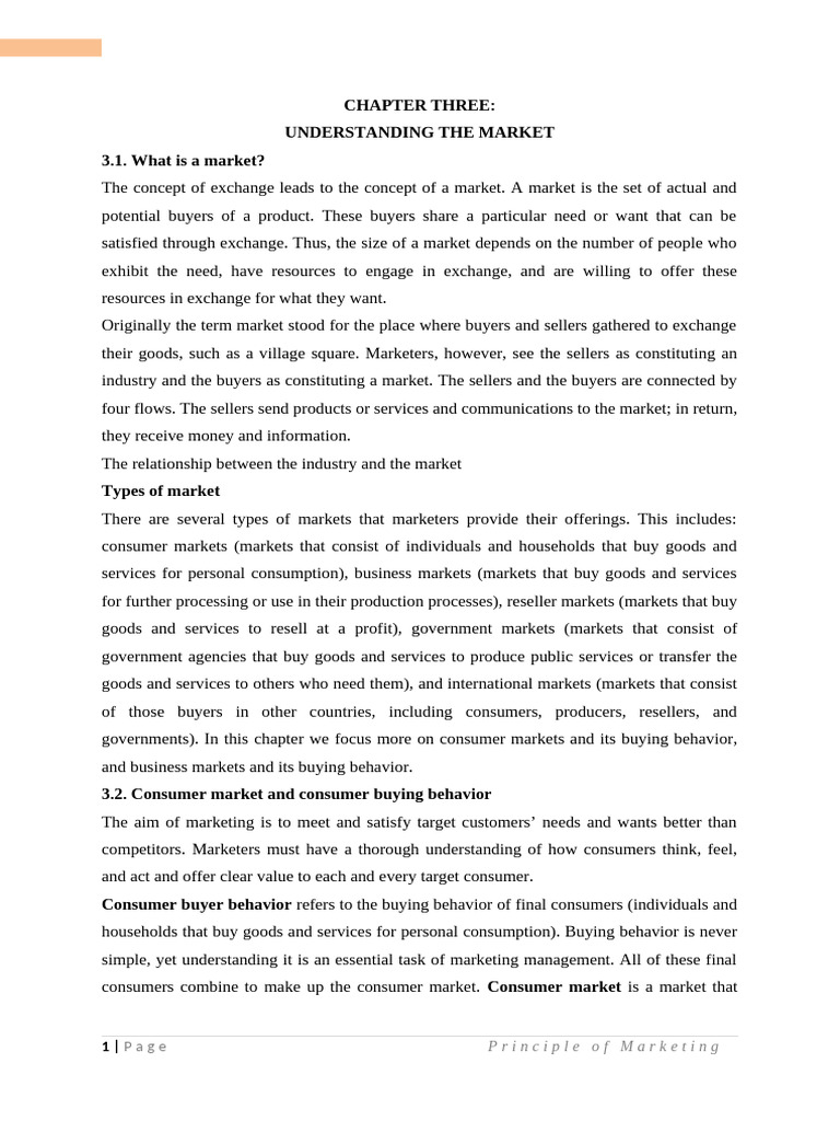Principle of Marketing All Chapter For BUMA | PDF | Marketing | Market ...