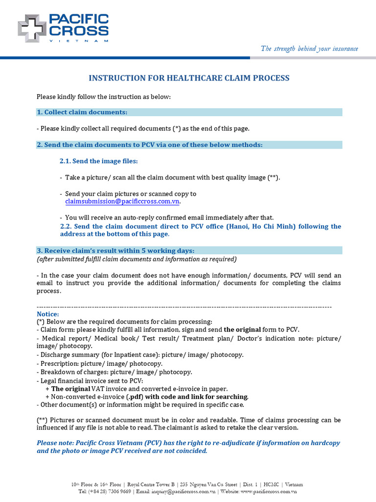 Instruction & Claim Form For Travellers | PDF | Medicine | Health Care