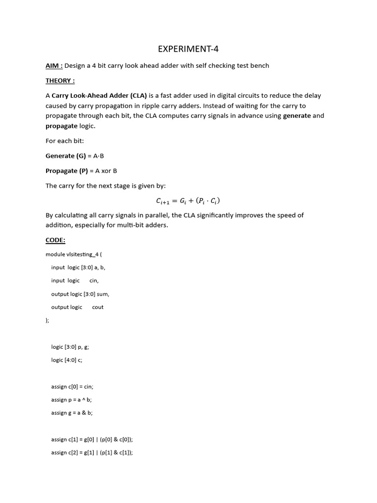 Experiment 4 | PDF