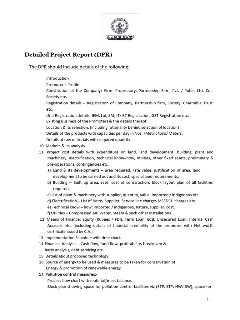 DPR Document Checklist | PDF | Economies
