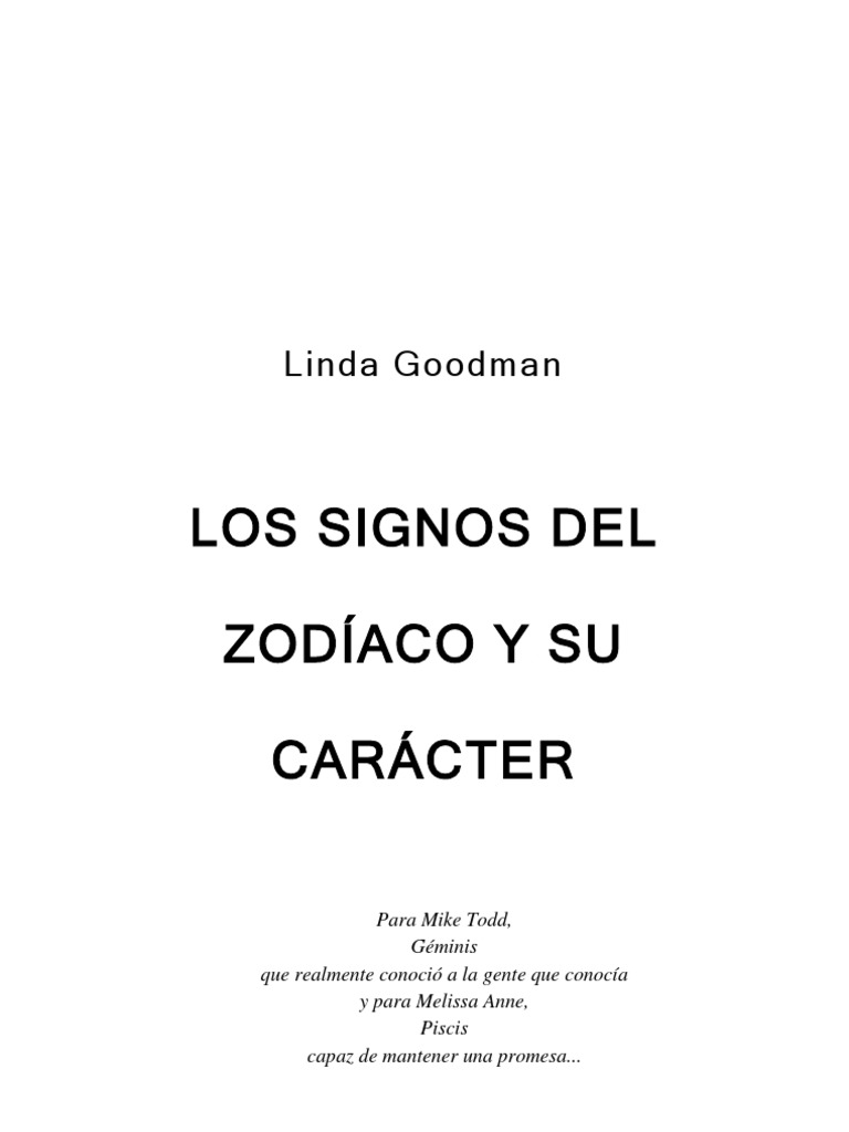 Los 12 Signos y Su Carácter by Linda Goodman. | PDF | Business