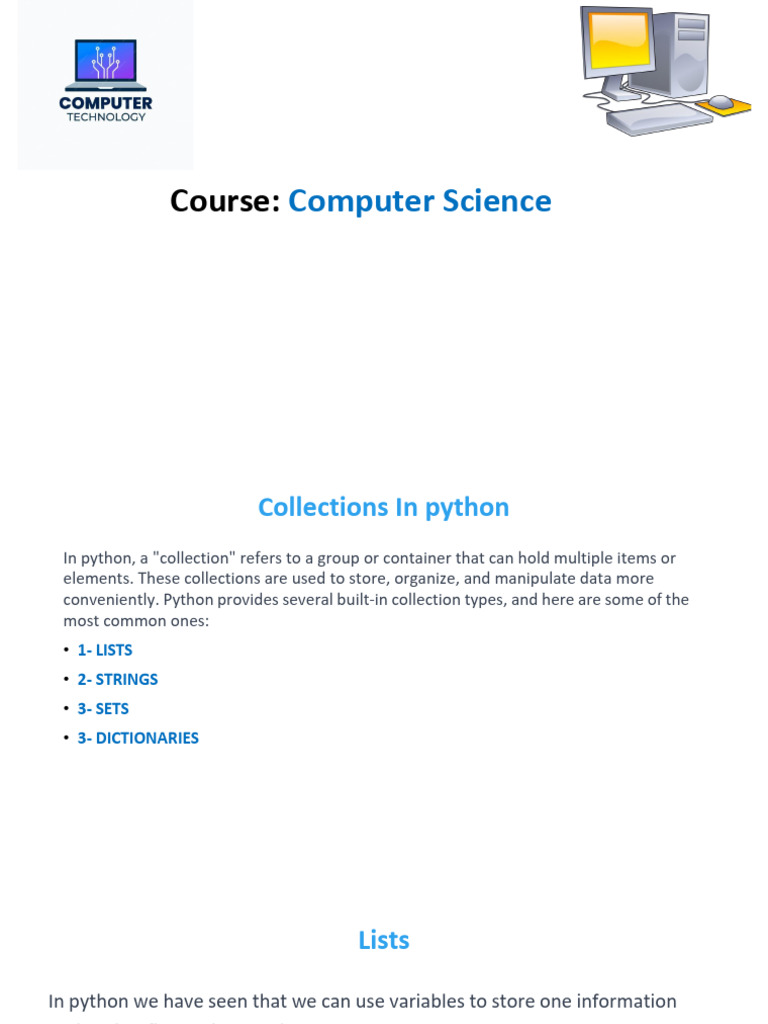 Chapter2 Collections (List) | PDF | String (Computer Science ...