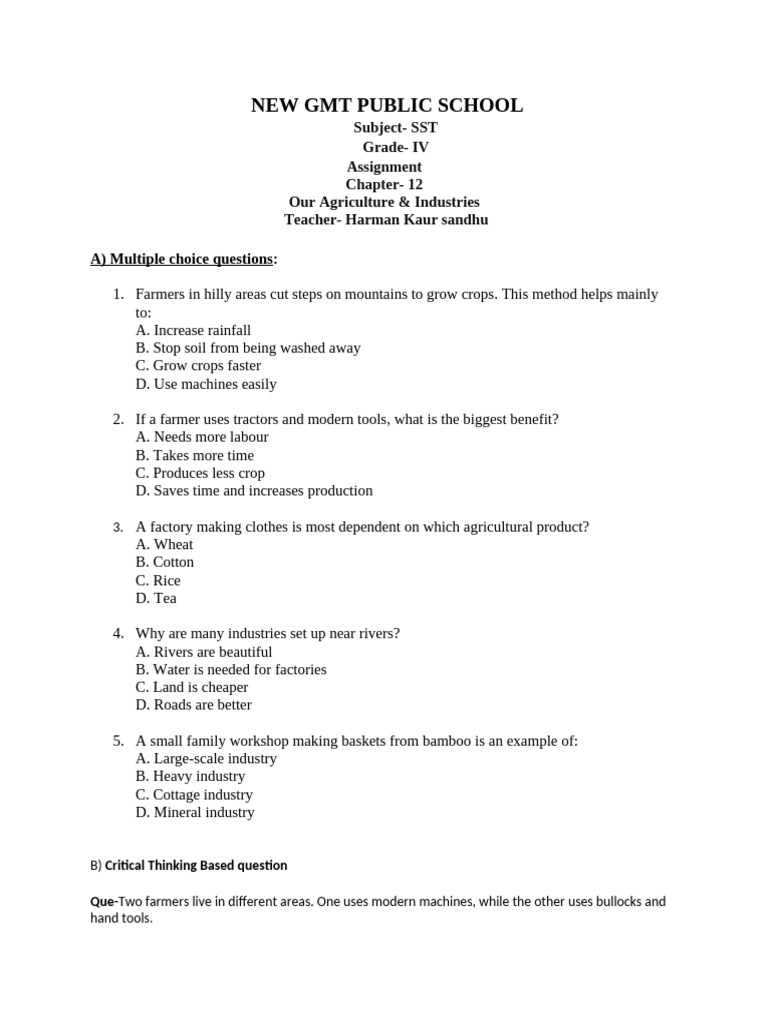 4 Class Assignment SST | PDF
