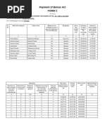 Bonus Payment Form C Template | PDF
