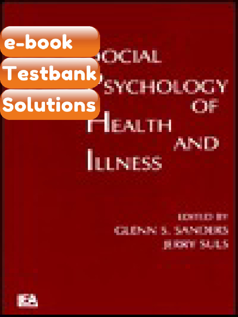 Testbank Social Psychology of Health and Illness Fast Download | PDF ...