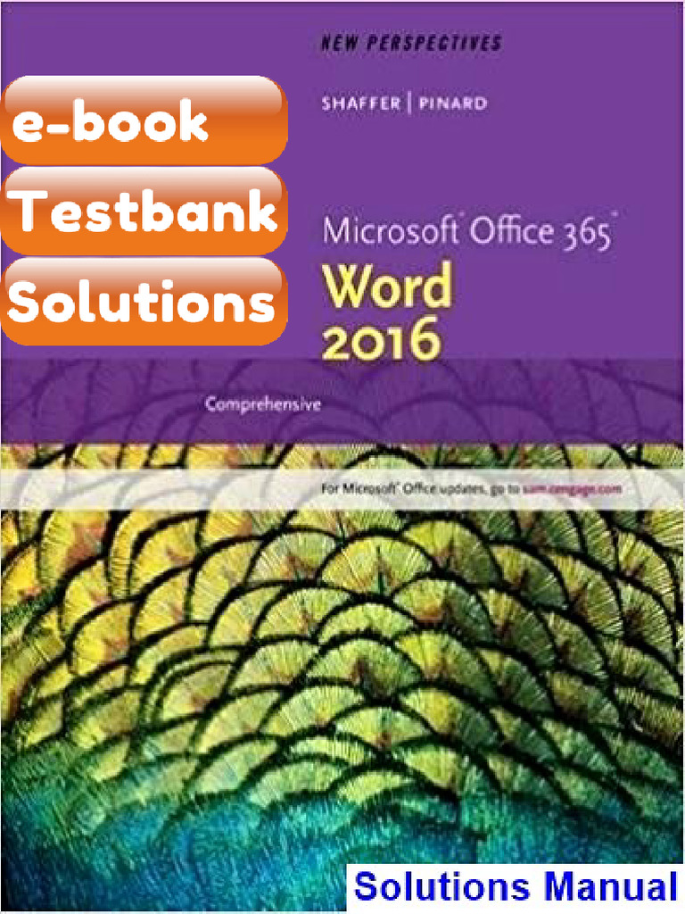 Testbank New Perspectives Microsoft Office 365 and Word 2016 ...