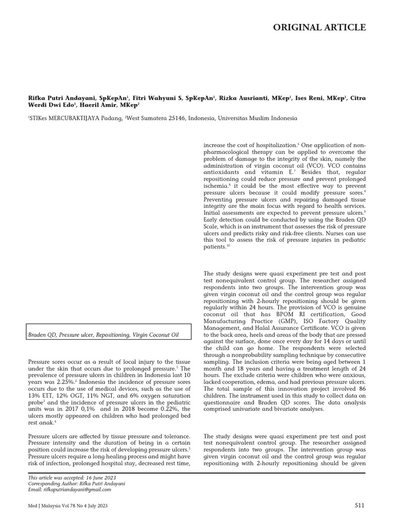 Children - Effectiveness of Virgin Coconut Oil and Regular ...