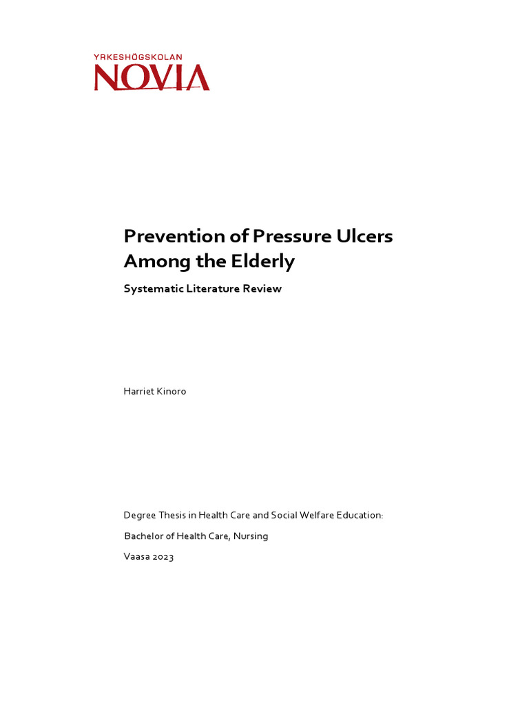 Prevention of Pressure Ulcers | PDF | Dehydration | Qualitative Research