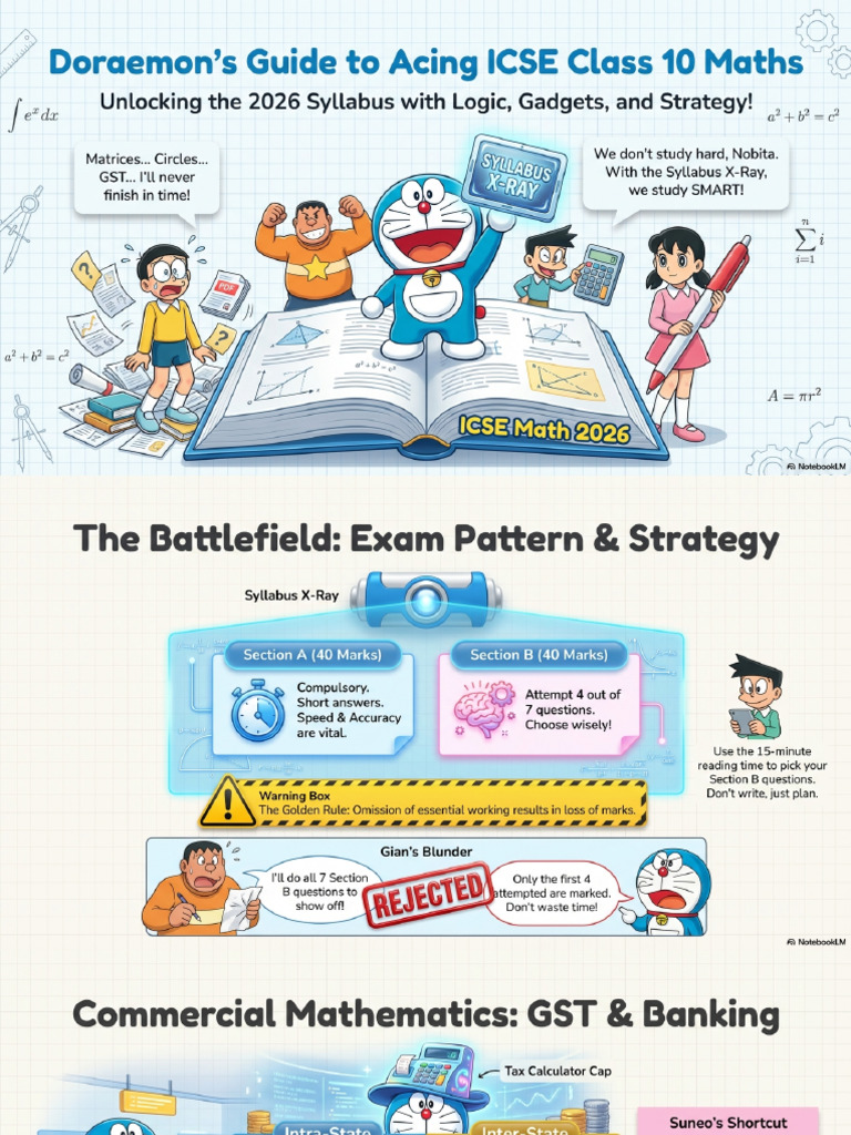 Doraemon ICSE Math Strategy 2026 | PDF