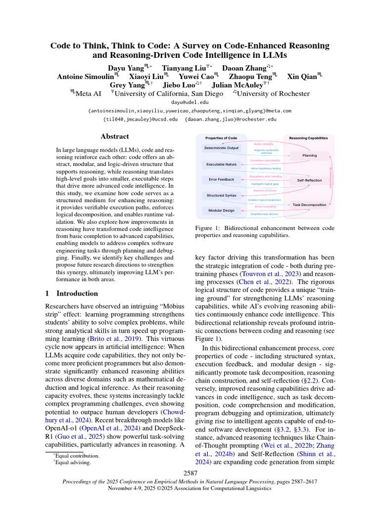 Code to Think, Think to Code_A Survey on Code-Enhanced Reasoning and ...