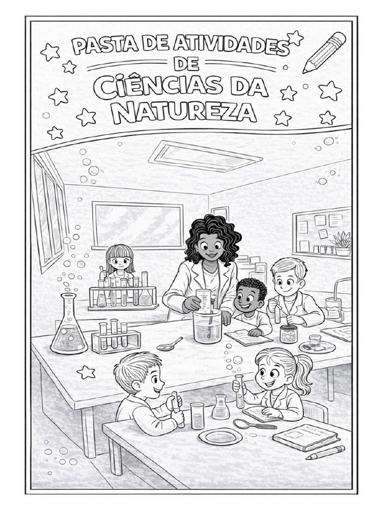 Capa Pasta - Ciências Da Natureza para Colorir | PDF