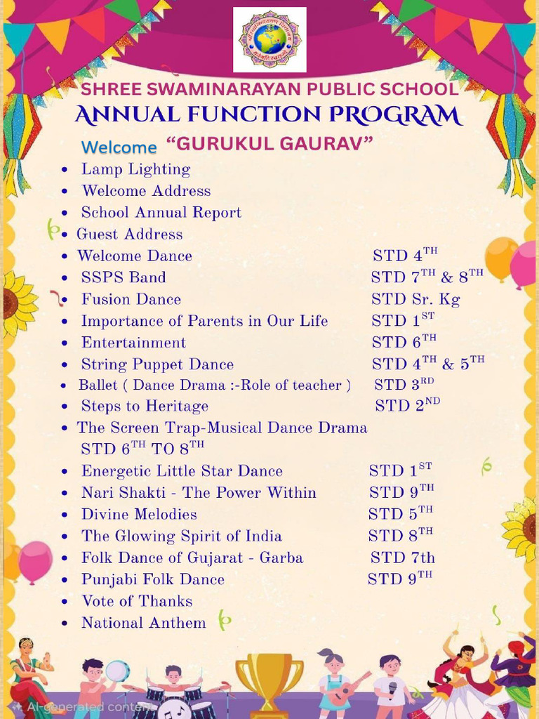 SSPS - Annual Function Program 2026 | PDF