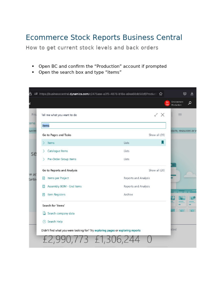 BC Ecom Stock and Backorder Report | PDF