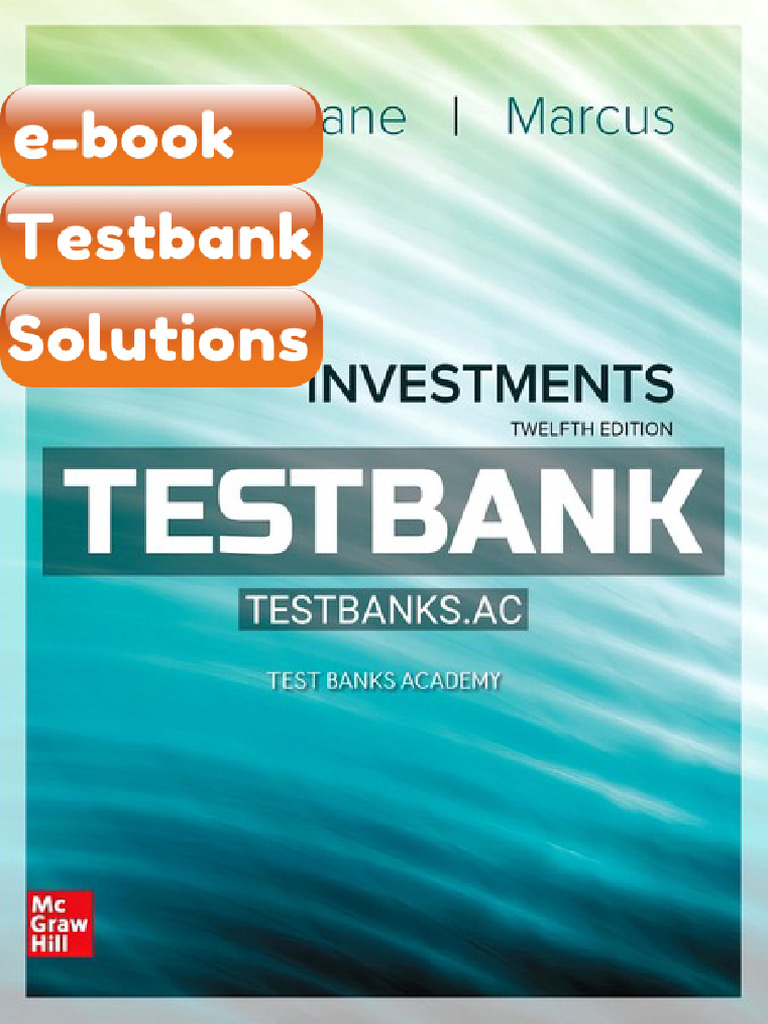 Testbank For Investments 12th Edition by Bodie | PDF | Subscription ...