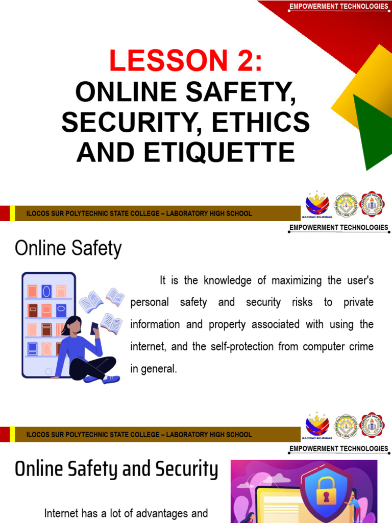 Lesson 2 Online Safety Security PDF Malware Phishing