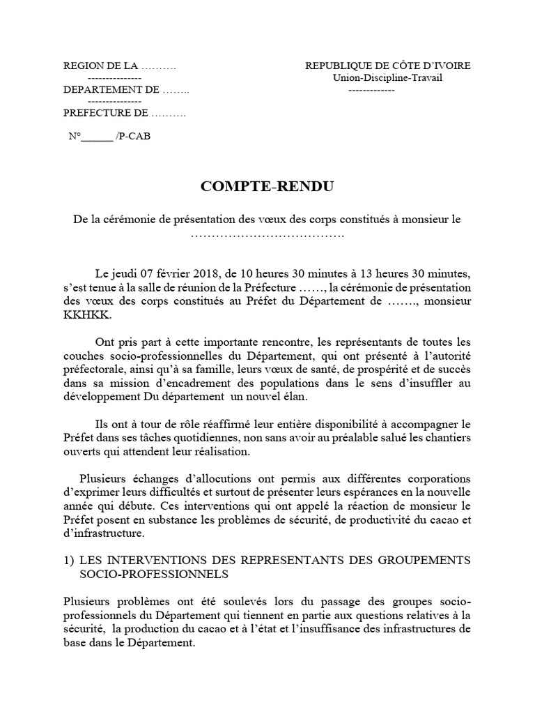 Redaction de Compte-Rendu | PDF