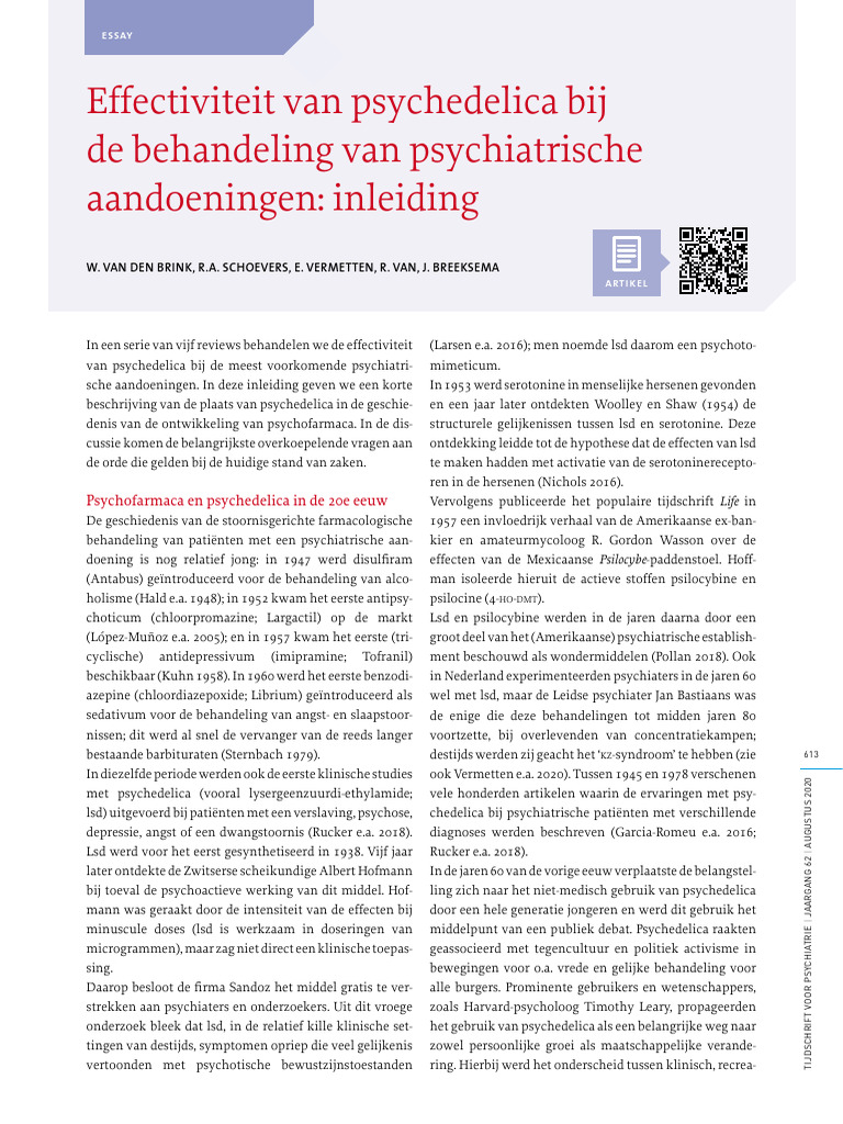 Effectiviteit Van Psychedelica | PDF