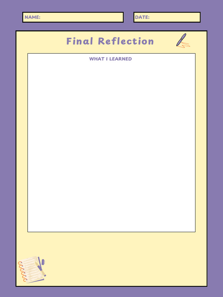 Reflection Document Simple Style in Yellow - 20251021 - 221920 - 0000 | PDF