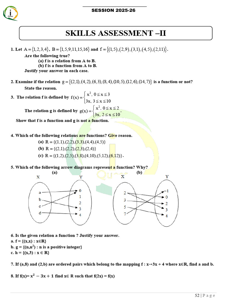 XI 25 26 MODULE 1.pdf-1 | PDF | Function (Mathematics) | Infinity