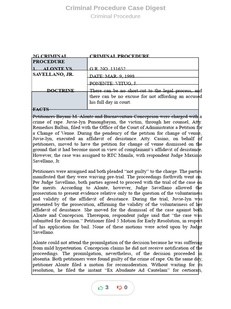Criminal Procedure Case Digest Compress | PDF | Arrest | Bail