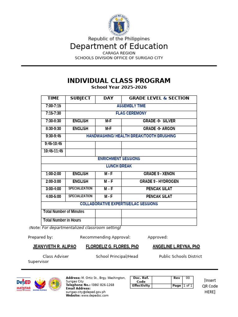 2025 Alipao Individual Program Template | PDF