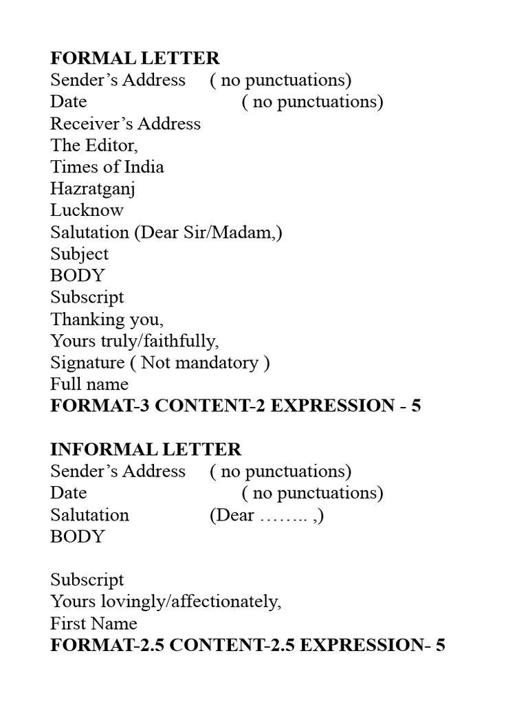 Latest Format For Letter | PDF