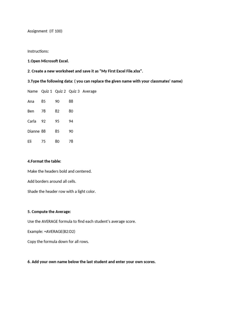 IT 100 Assignment | PDF
