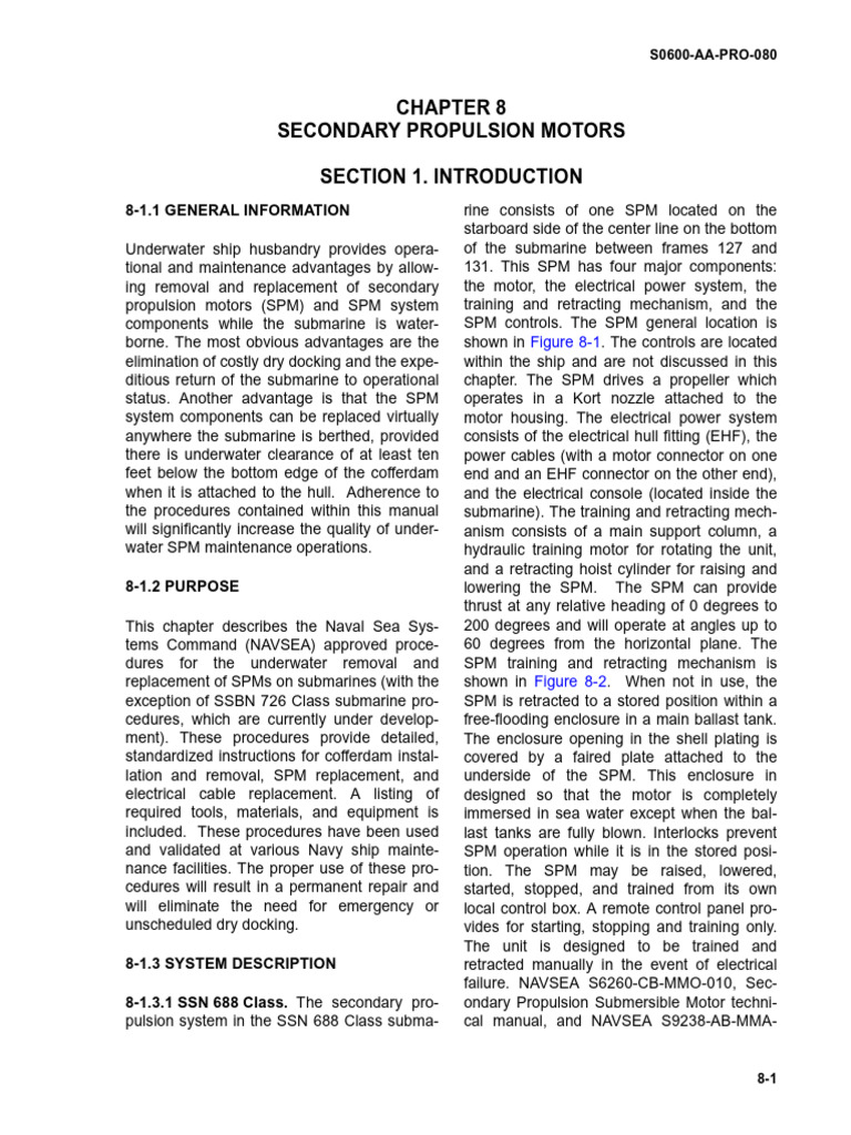 Underwater Ship Husbandry Manual Chapter 8 Section 1 | PDF | Submarines ...
