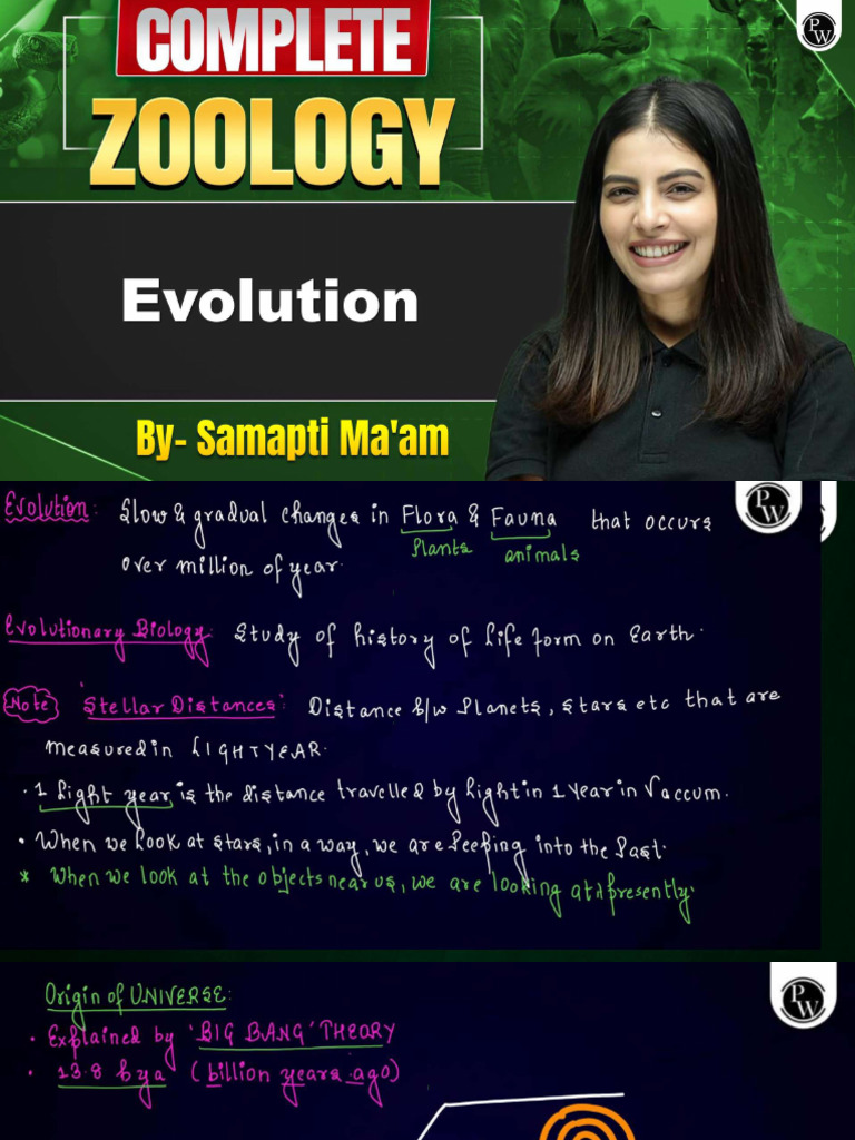 Evolution by Samapti Ma'Am | PDF