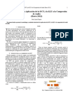 Comparación Entre La Aplicación de La DCT y La KLT A La Compresión de Audio