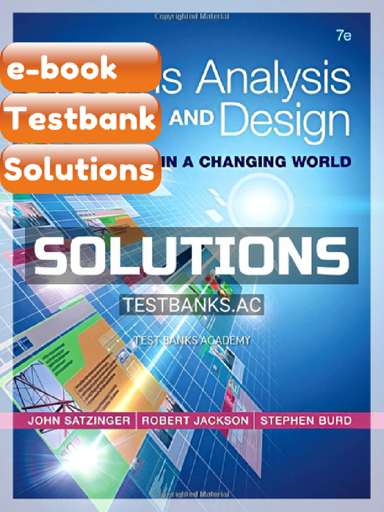 Testbank for Systems Analysis and Design in a Changing World 7th ...