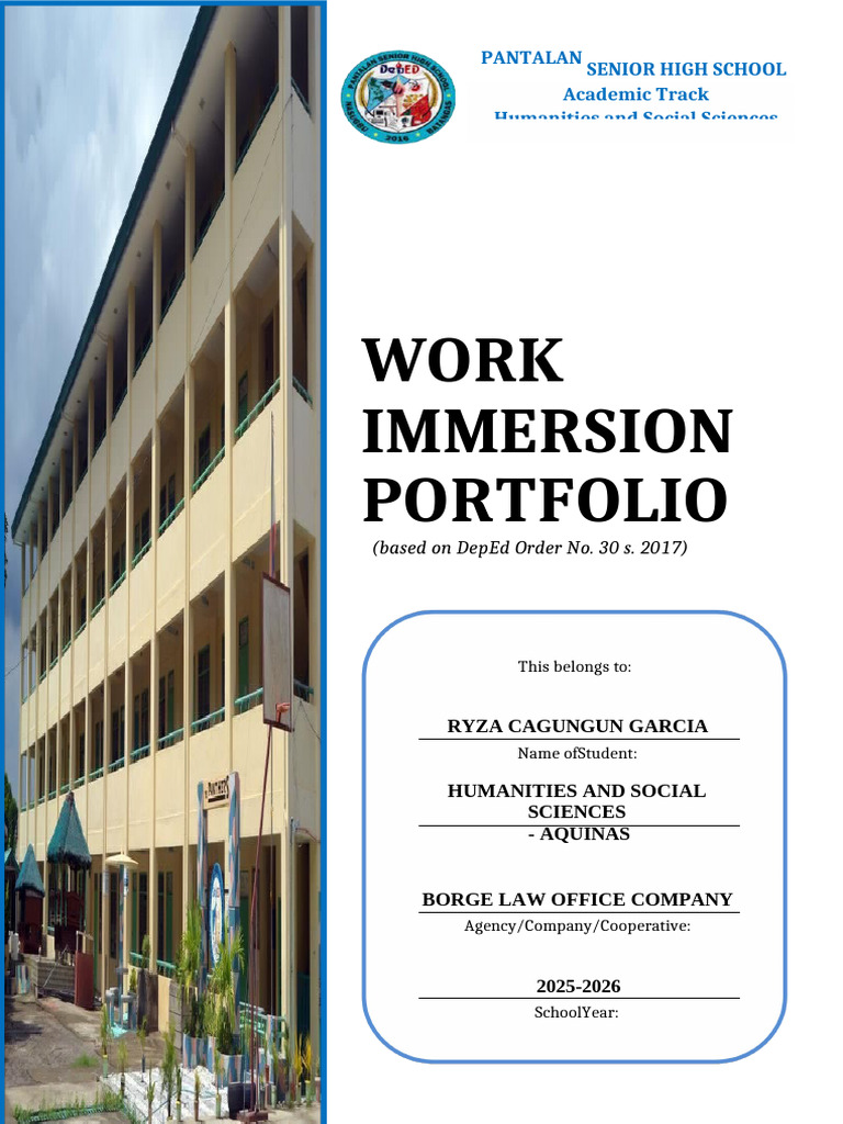 Work-Immersion-Portfolio For Printing Office | PDF | Job Interview | Résumé