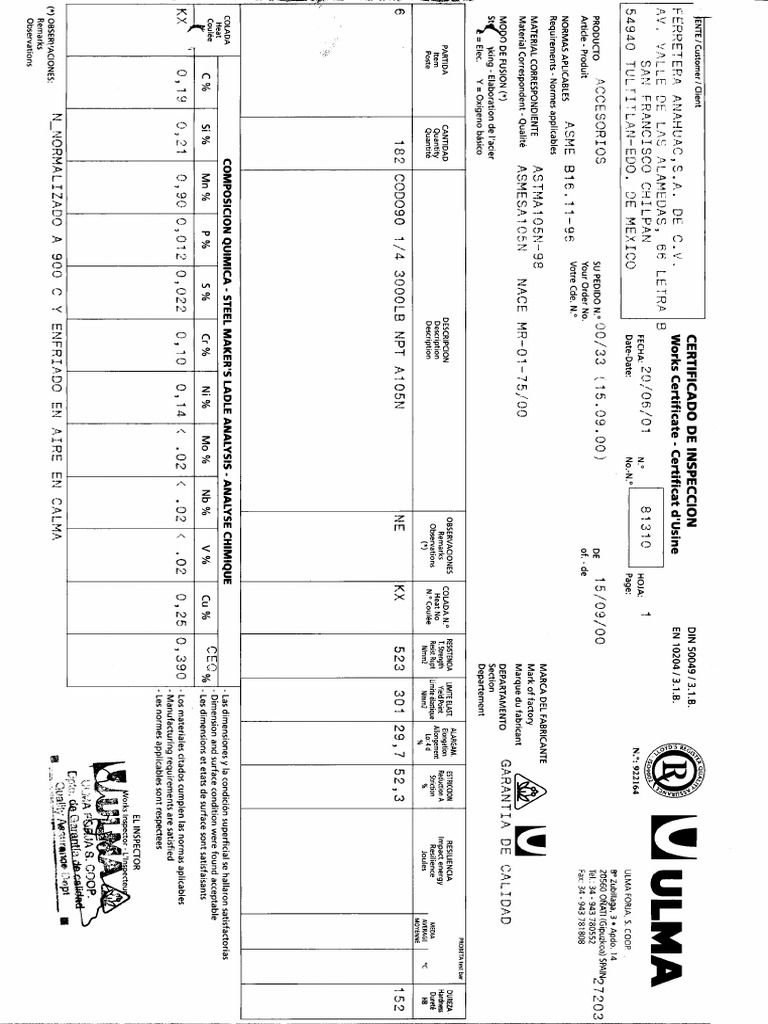 Ulma 81310 | PDF