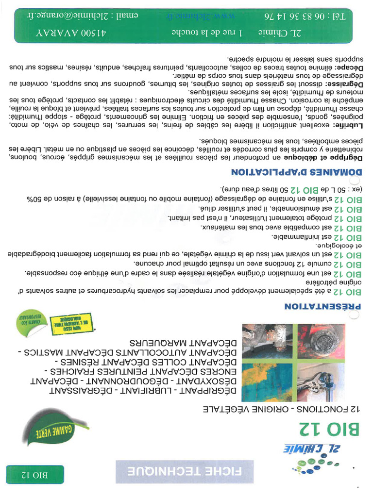 BIO CLEAN - 0817 - Fiche Technique | PDF